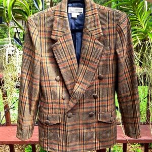 Houndstooth plaid jacket  Size 6